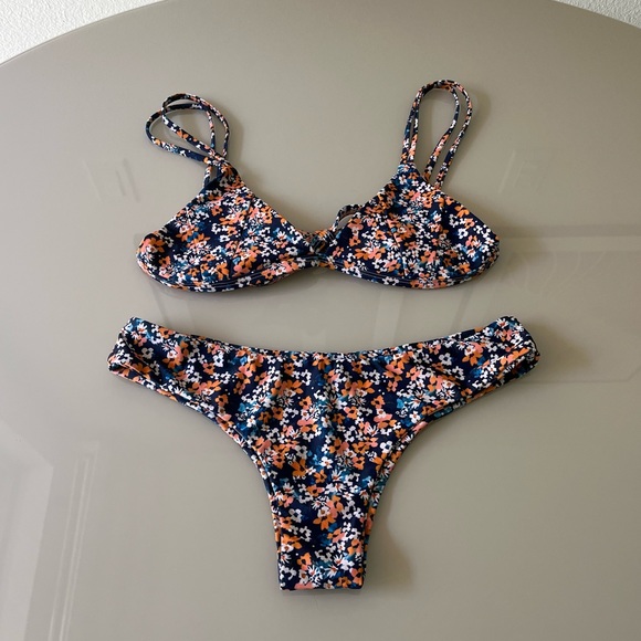 Kulani Kinis Other - KuLani Kinis Blissful Blossom Triangle Bikini Top and Cheeky Bottom